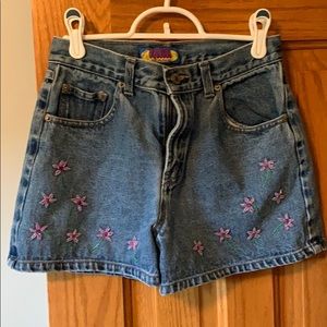 vintage beaded jean shorts